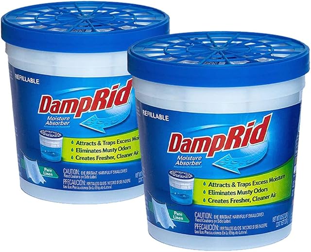 DampRid Pure Linen Moisture Absorber 10.5oz cups 2 pack