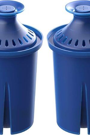 AQUA CREST Water Filter, Intended for Brita® Elite® Water Filter, Pitchers and Dispensers, Everyday, UltraMax, Metro+, XL and More, Lasts 6 Months, 2 Pack