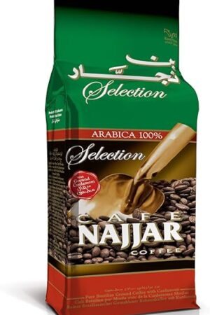 Café Najjar, Turkish Coffee with Cardamom, 450 Gr, 100% Arabica Coffee Beans, Ground Coffee, Dark Roast, Lebanese Coffee, Arabic Coffee, Coffee Beverages, Works with Turkish Coffee Machine. (1)