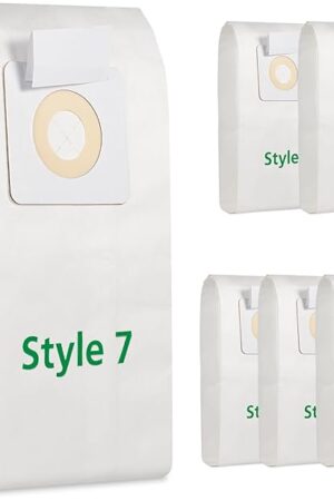 6 Pack Style 7 Vacuum Bags Compatible with Bissell Upright Vacuums: PowerForce 1739 3522 3525 71Y7, PowerGlide 3545, Plus 3350 3550 3553, Lift-Off 3554, Powertrak 6592 Series Vacuum, Part#32120
