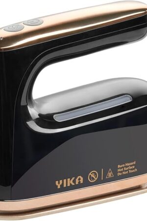 YIKA 2-in-1 Steam Iron & Clothes Steamer - Handheld Portable Garment Wrinkle Remover, Fast Heat-Up, Large Soleplate, 300ml Water Tank - Lightweight for Home, Travel, and Office Use