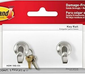 Command Quartz Key Rail 4 Key Hooks