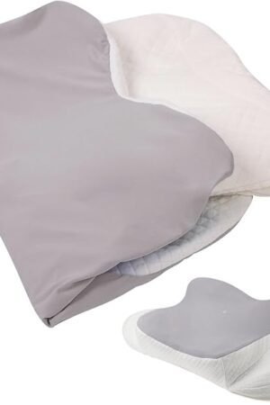 Cervical Pillow Case Compatible with Donama(Only for Standard Size),Comfortable and Breathable Pillowcase for Cervical Pillow,Pillow Case Only,Pillow Not Included,1PC (Gray)