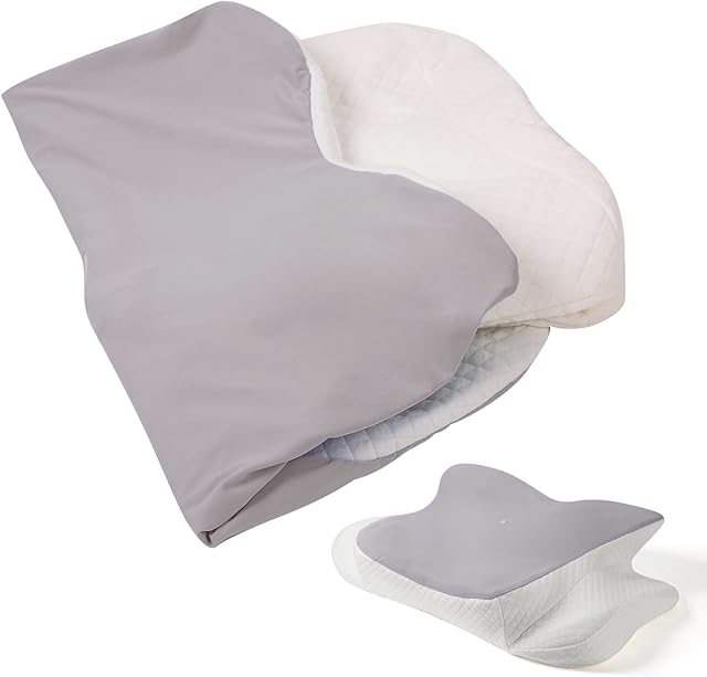 Cervical Pillow Case Compatible with Donama(Only for Standard Size),Comfortable and Breathable Pillowcase for Cervical Pillow,Pillow Case Only,Pillow Not Included,1PC (Gray)