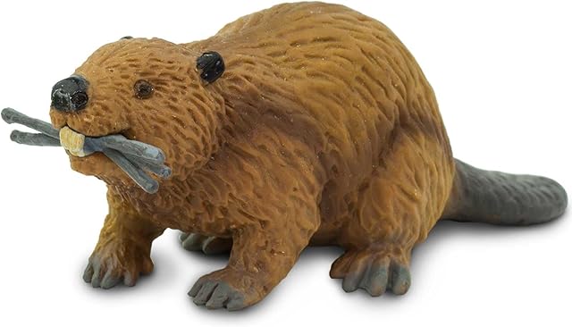 The Safari Ltd. Beaver Figurine - Detailed 4" Plastic Model Figure - Fun Educational Play Toy for Boys, Girls & Kids Ages 3+