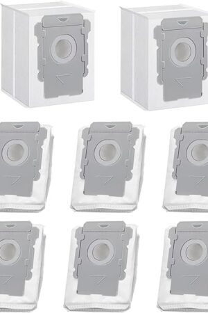 8 Pack Vacuum Bags Compatible with iRobot Roomba i3+, i4+, i5+, i6+, i7+, i8+, j5+, j6+, j7+, j8+, j9+, s9+, Replacement Dirt Disposal Bags for Roomba Clean Base Models, Leak-Proof Design