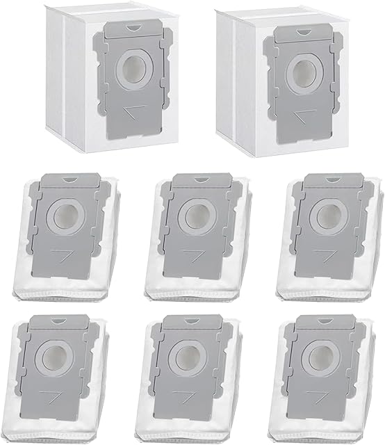8 Pack Vacuum Bags Compatible with iRobot Roomba i3+, i4+, i5+, i6+, i7+, i8+, j5+, j6+, j7+, j8+, j9+, s9+, Replacement Dirt Disposal Bags for Roomba Clean Base Models, Leak-Proof Design