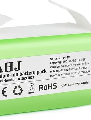 AHJ Replacement Battery 14.4V 2600mAh Compatible with Ecovacs Deebot N79S N79 DN622 500 & Eufy RoboVac 11 11S 11S MAX 11C 12 15C 15CMAX 15T 15MAX 25C 30C 30 35C G30 G32PRO G10 Hybrid