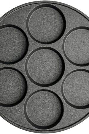 Cast Iron Biscuit Pan, Cast Iron Mini Cake Pan Cookware, 11" Pre-seasoned (7 Cups)