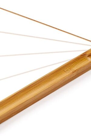 Bamboo Wood Incense Holder for Sticks with Adjustable Angle, Incense Burner with Ash Catcher, 9.8 Inches