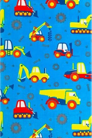 YIFONTIN Beach Towel Velour Terry 100% Cotton 24X48 inches Blue Excavator