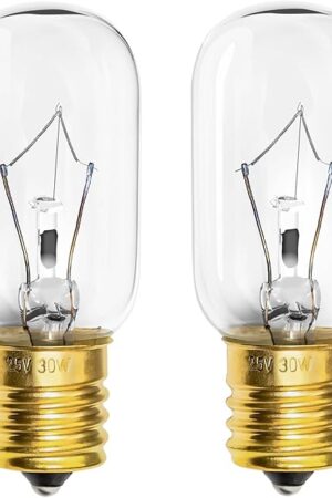 Belleone Light Bulb Fits for LG Microwave Oven - Compatible with LG Frigidaire Kenmore Whirlpool GE Over The Range Microwave, Dimmable 125V 30W E17 Base, Kitchen Night Light, Repalces 6912W1Z004B