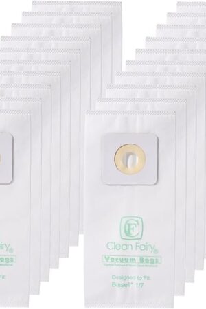 CF Clean Fairy 20Pack Fabric Filter Bags Compatible With Bissell style 1&7 for PowerForce 1739 3522 3525 PowerGlide 3545 Plus 3550 3553 Lift-Off 3554 Powertrak 6592 Powerlifter Pet 2019 Upright Vacuum
