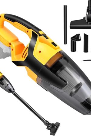 Cordless Vacuum Cleaner Compatible with DEWALT 20V Battery (Battery NOT Included), Handheld Vacuum for Home, Boat, Workshop, Car, Pet Hair, Furniture-Tool Only