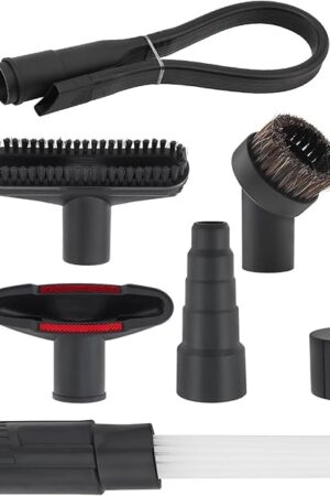 Vacuum Cleaner Attachment 9PC, Household Cleaning Vacuum Cleaner Set for Shop Vac Accessories, 2 1/2" to 1 1/4" Vacuum Hose Adapter, 1 1/4" Shop Vacuum Brushes for Vac Accessories 1/4 inch 1 3/8 inch