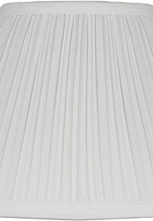 Antique White Small Empire Mushroom Pleated Lamp Shade 5" Top x 11" Bottom x 7.5" High (Clip-On) Replacement - Springcrest