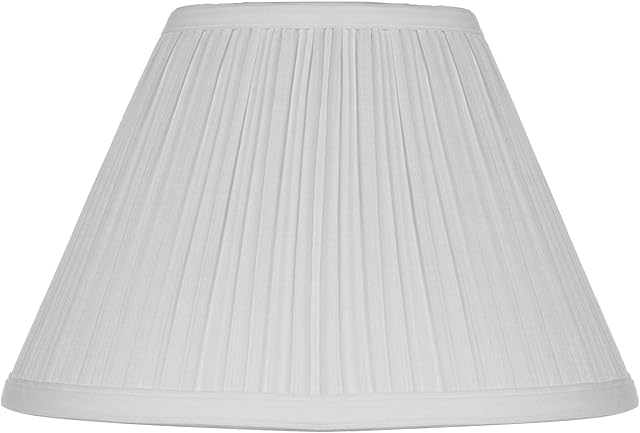 Antique White Small Empire Mushroom Pleated Lamp Shade 5" Top x 11" Bottom x 7.5" High (Clip-On) Replacement - Springcrest