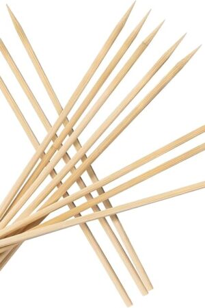 6 inch Natural Bamboo Skewers for Barbecue Party๏ผFruit๏ผKabob๏ผAppetiser๏ผHamburger๏ผCocktail๏ผCraft๏ผBouquet๏ผChocolate Fountain๏ผCorn Dog, diameter=4mm. More Size Choices 6"/8"/10"/12"(100 PCS)