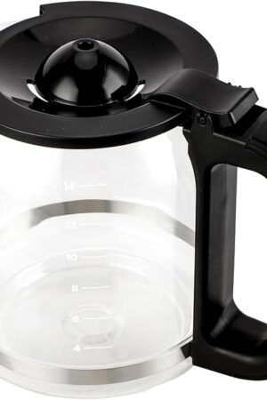 14 Cup Glass Coffee Pot Replacement - Compatible with Cuisinart DCC-3200 Series DCC-2200,DCC-2800,DCC-2600,DCC-1800FR,CBC-7400, CBC-7000PC,CBC-6800 Coffee Makers, Replacement Glass Cofee Carafe