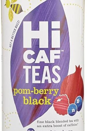 The Republic of Tea HiCAF Pom-Berry Black Tea, 50 Tea Bags | High in Caffeine