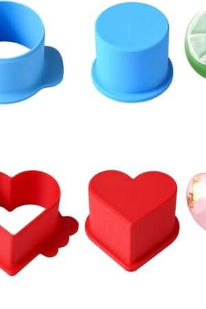 Circle and Heart Cake Pop Cutter and Pusher, 3D Printed Cake Pop Molds Shapes Press Set, Baking Tools for Home Baking, Birthday Parties, Wedding Desserts