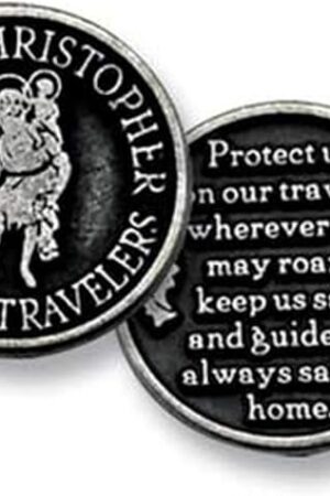 Cathedral Art Saint Christopher Pocket Token, 1-Inch,White, Sand