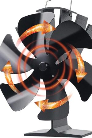 Wood Stove Fan Heat Powered Stove Heater Fan Fireplace Fan for/Pellet/Wood Burner/Fireplace