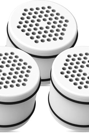 Waterdrop WHR-140 Shower Filter Replacement for Culligan® WHR-140, WSH-C125, ISH-100, HSH-C135, Shower Head Water Filter, with Advanced KDF Filtration Material, Pack of 3