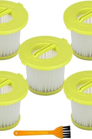 5 Pack HEPA Filters Replacement for Ryobi 18V ONE+ Hand Vacuum Models PCL700 PCL704 PCL705 Series, Compare to Part # A32F05N, A32HF00, HAHV33,BH57400V