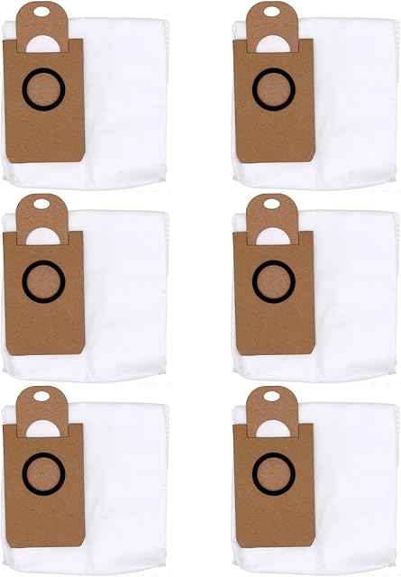 6 Pack Dust Bags for iHome AutoVac Nova Self Empty Robot Vacuum Replacement Accessory Parts