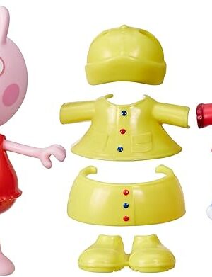 The Peppa Pig Dress-Up Figure with 6 Easy-On Fashion Accessories, 6-Inch Doll, Preschool Toys for Girls and Boys 3 and Up