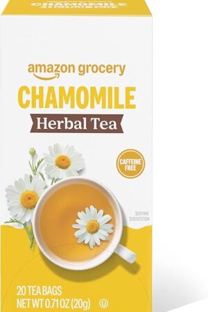 Amazon Grocery, Chamomile Herbal Tea Bags, 20 Ct (Previously Happy Belly, Packaging May Vary)