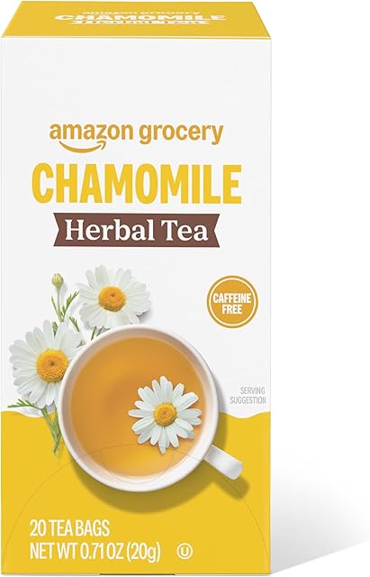 Amazon Grocery, Chamomile Herbal Tea Bags, 20 Ct (Previously Happy Belly, Packaging May Vary)