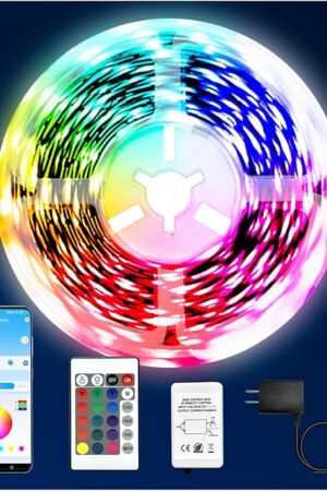 dalattin Led Lights for Bedroom 110FT (1 Roll),Led Smart Strip Lights with App Control Remote Control, RGB LED Light Strips,Music Sync Color Changing Room Decoration Party,Halloween Décor