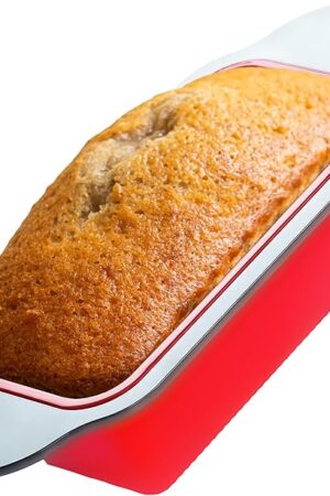 Boxiki Kitchen Premium Non-Stick Silicone Bread Loaf Pan, 9x5 Inches – Heavy-Duty Steel Frame, Non-Toxic, BPA & PFOA Free – Perfect for Pound Cakes, Breads, & More.
