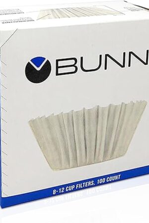 BUNN Coffee Filters, 8-12-Cup Size, 100 Filters/Pack,White