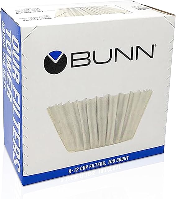 BUNN Coffee Filters, 8-12-Cup Size, 100 Filters/Pack,White