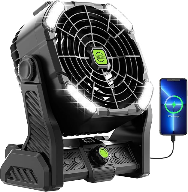 Battery Powered Fan Camping Fan USB Table X26