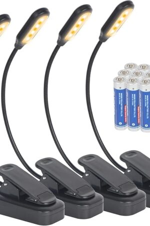 4 Pack Reading Light 3 Color Temperature Book Lights