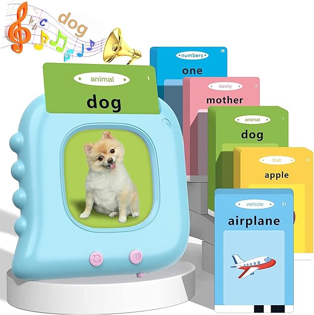 The Talking Flash Cards for Toddlers, Toddler Toys for Ages 1 2 3 4 5 Years Old Boys, Educational Learning Toys, Pocket Speech, 224 Sight Words Montessori Autism Sensory Toys, Christmas Birthday Gifts