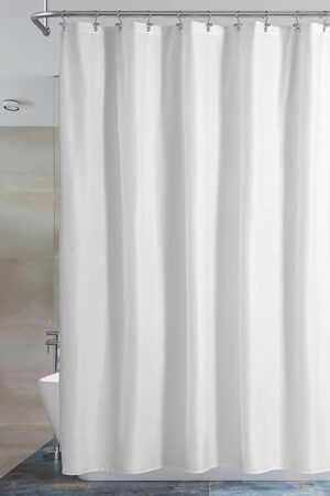Barossa Design Waterproof Fabric Shower Curtain or Liner Microfiber - Soft Cloth & Hotel Quality, Machine Washable White Shower Curtain Liner for Bath Tub, 72x72 Inches