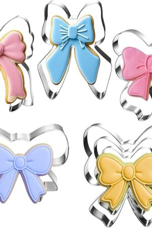 Bow Cookie Cutter Set-7 Piece-2.2" to 4.0"-Dishwasher Safe - Metal Cookie Cutter for Baking - Perfect for Baby Shower, Birthday, Wedding, and Graduation Cookies