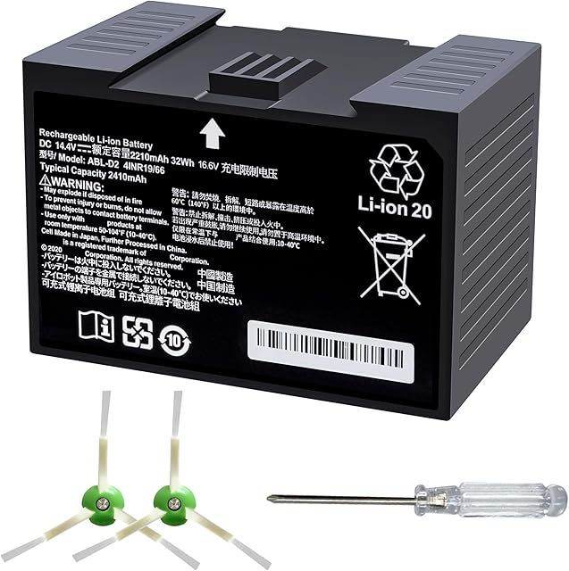 ABL-D2 Battery for iRobot Roomba j7 i7 i4 i6 i8 Series, j7 j7+ j7550 i4 i4+ i4150 i8 i8+ i8550, for Roomba Combo j5+ i5+ j7 j7+ j8+ j9, i3 i3+ i3 Plus 3150, Replacement Lithium Ion Battery ABL-D2A 32W