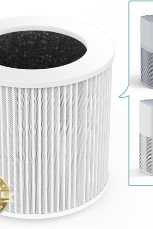 VEWIOR Official A1 A1W Air Purifier Replacement Filter H13 True HEPA Air Filter, Compatible with VEWIOR HQSC-50 HQKJ-80 A1 A1W Air Purifiers