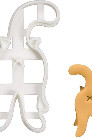 BAKERLOGY Kitty Butt cookie cutter - Detailed Biscuit Cutter Design for Baking and Crafts, ideal on fondant, dough, clay