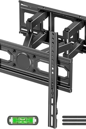 EconoMe TV Wall Mount for Most 32-65 inch Flat Screen/LED/4K TVs, TV Mount with Swivel and Tilt Articulating Dual Arms, Full Motion Wall Mount up to 16? Stud, Max VESA 400X400mm, up to 99lbs
