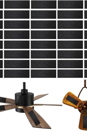 40 Pack Ceiling Fan Filters for Blades - Ceiling Fan Air Purifier Pads Accessories Dust Catcher - Activated Coconut Carbon Fan Filter