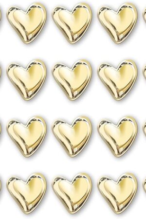 22Pcs Fridge Magnets,Cute Love Heart Decorative Magnets, Refrigerator Magnets for Whiteboard Cabinet Locker,Strong Holding Power,Gold