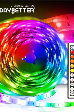 DAYBETTER Led Strip Lights 32.8ft Kit with Remote and Power Supply Color Changing