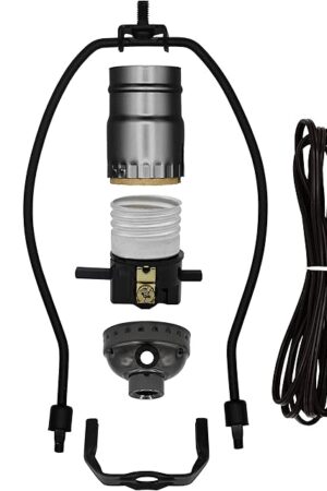 Creative Hobbies ML93HK Black Finish Make-A-Lamp Kit with All Parts Needed and Instructions for DIY Lamp Design or Repair